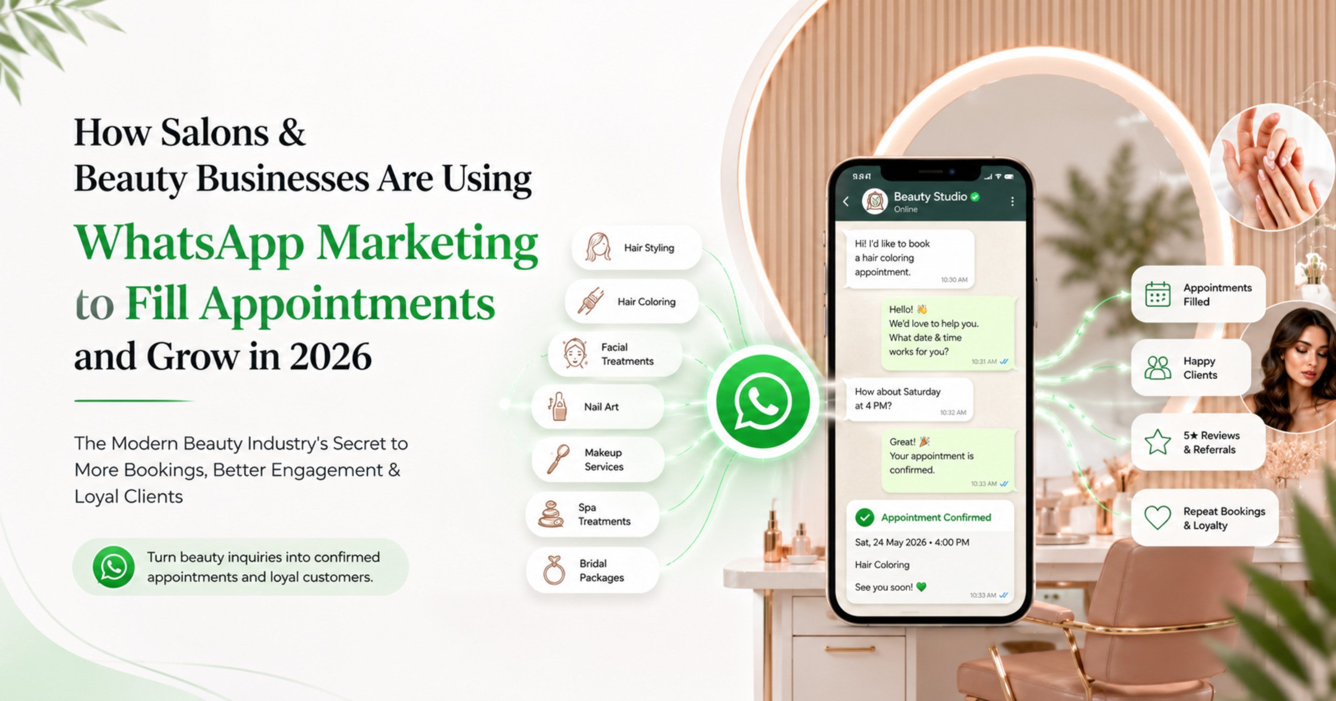 How salons and beauty businesses are using WhatsApp marketing to fill appointments and grow in 2026